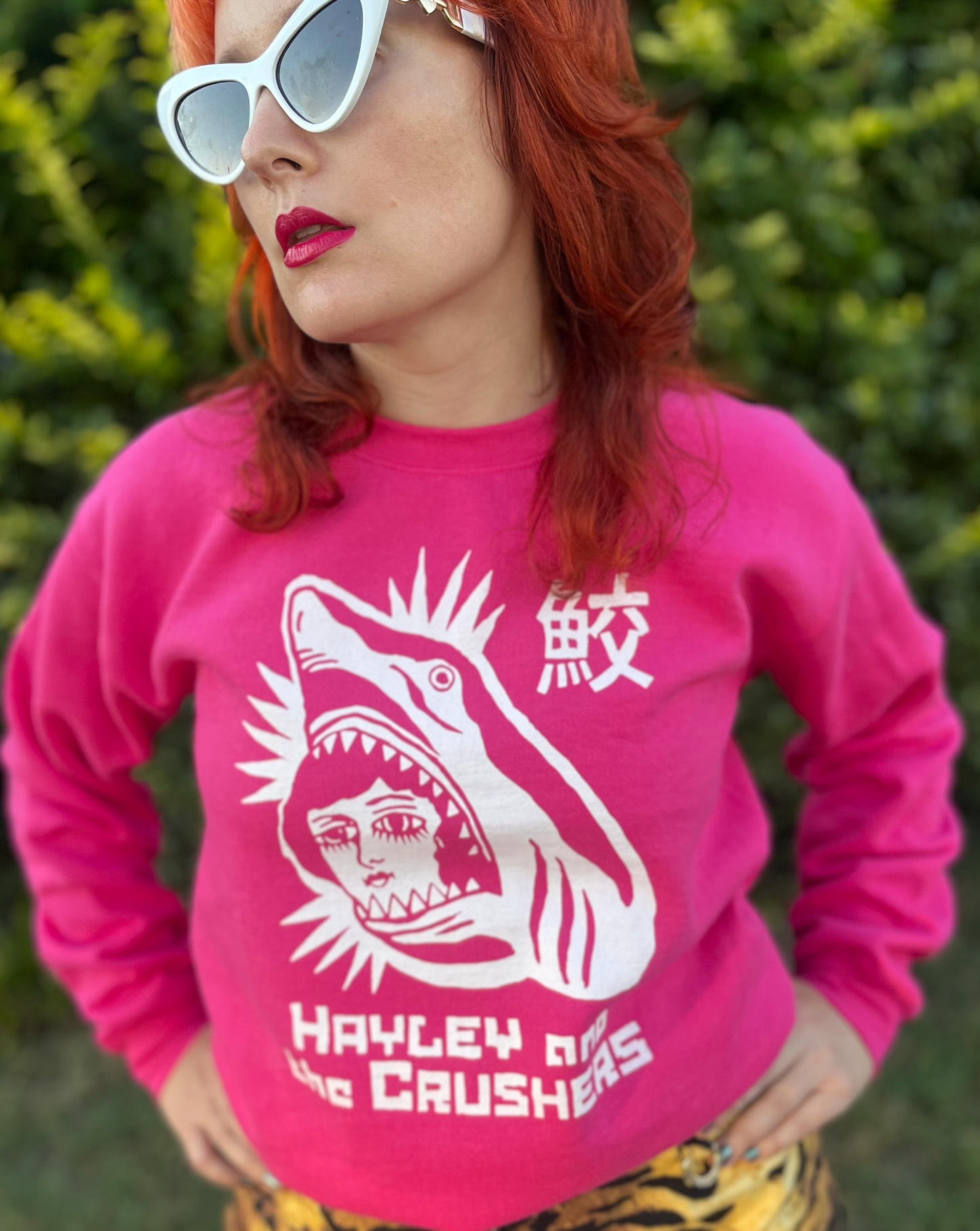 Hayley and the Crushers - Color Sharky Crew Neck (choose your color!)