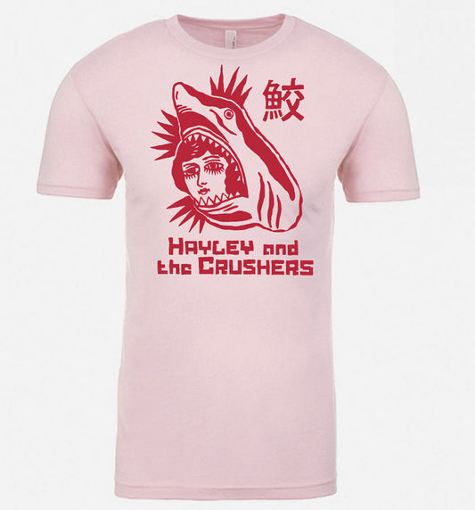 Hayley and the Crushers - Color Sharky Tee - Pink & Red