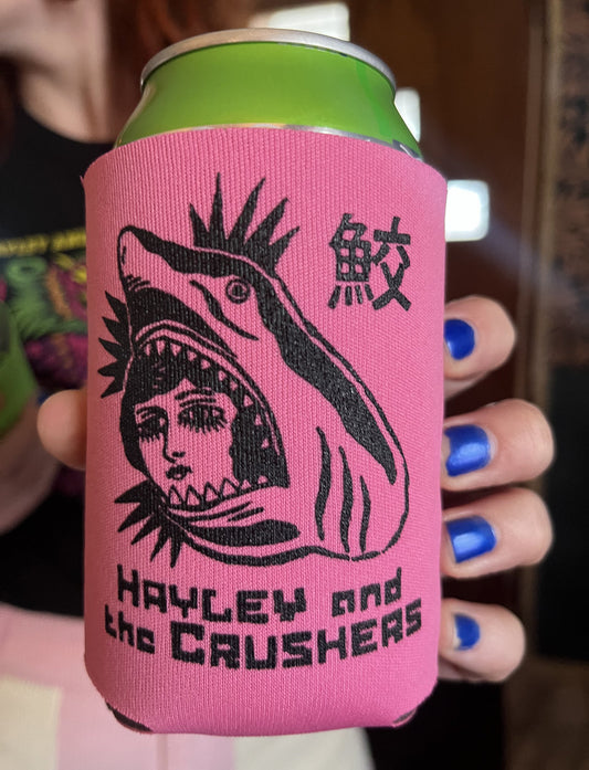 Hayley and the Crushers - Fun Sharky Koozie - pink or green