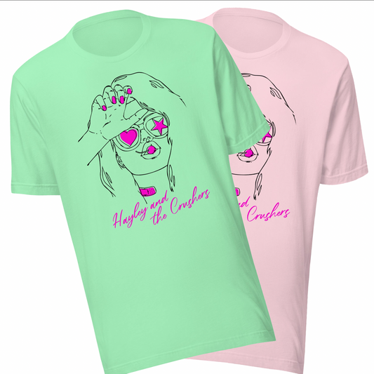 Hayley and the Crushers - Bad Girls Tee - Mint or Pink